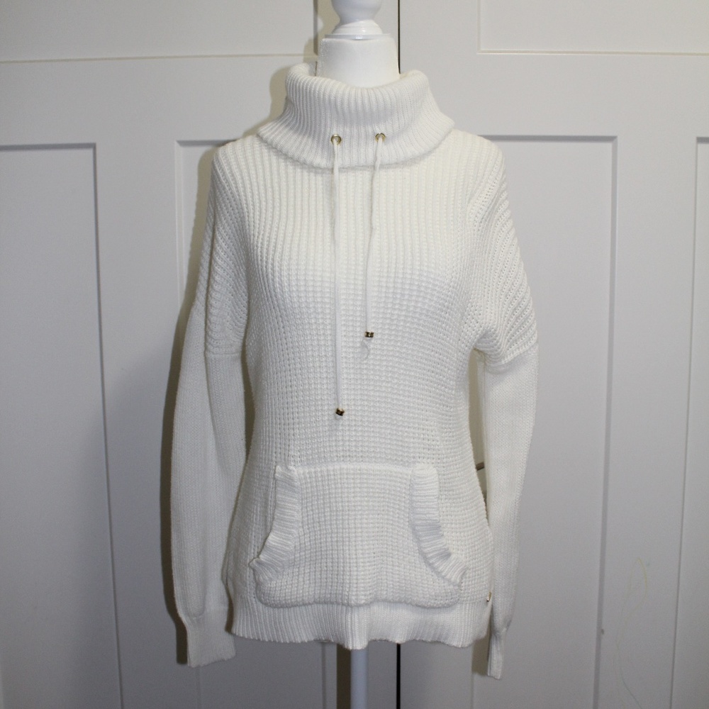 Guess White Cowl Sweater
